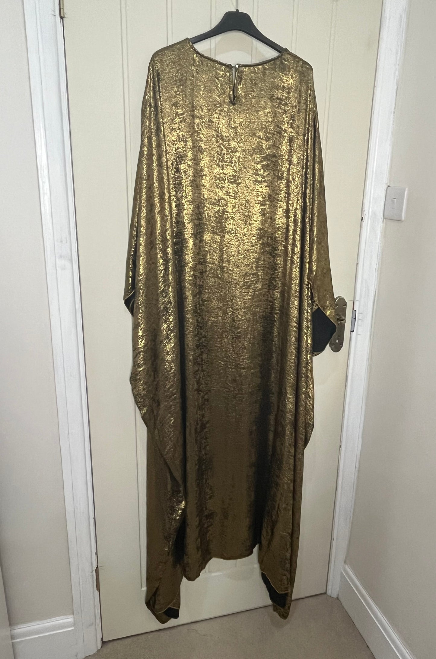 Rima Metallic Kaftan Dress - Gold