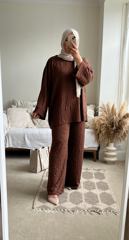 Autumn co-ord - chocolate