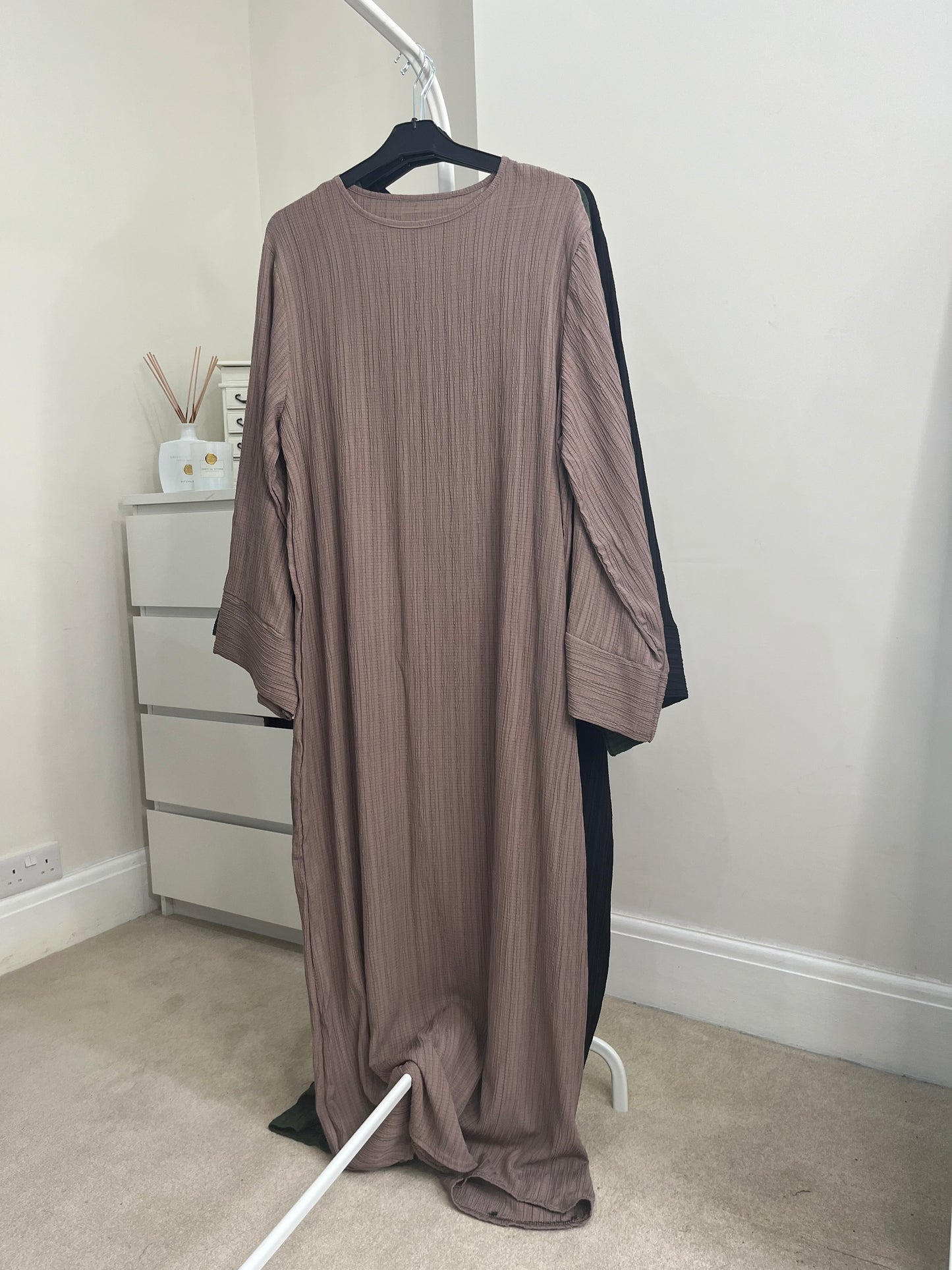 Samira Textured Dress - Taupe