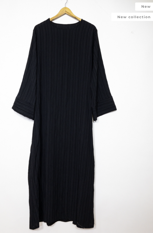 Samira Textured Dress - Black